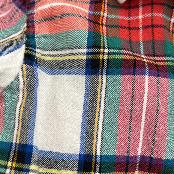 🌟J. Crew Kids Flannel Plaid Shirt “Snowy Stewart Tartan”, 4-5T (x-small)🌟 - Picture 3 of 7